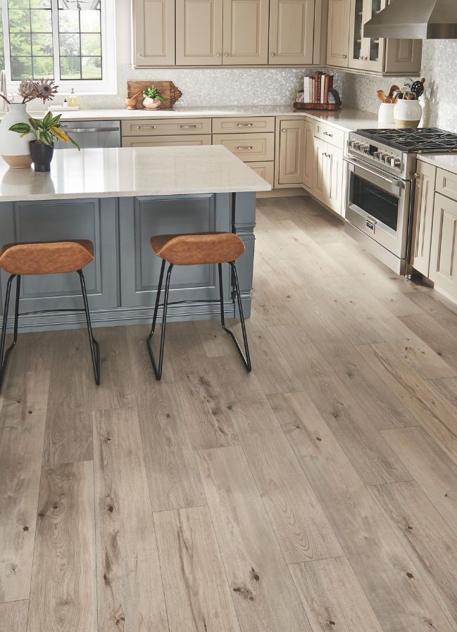 countertops in a kitchen with an island